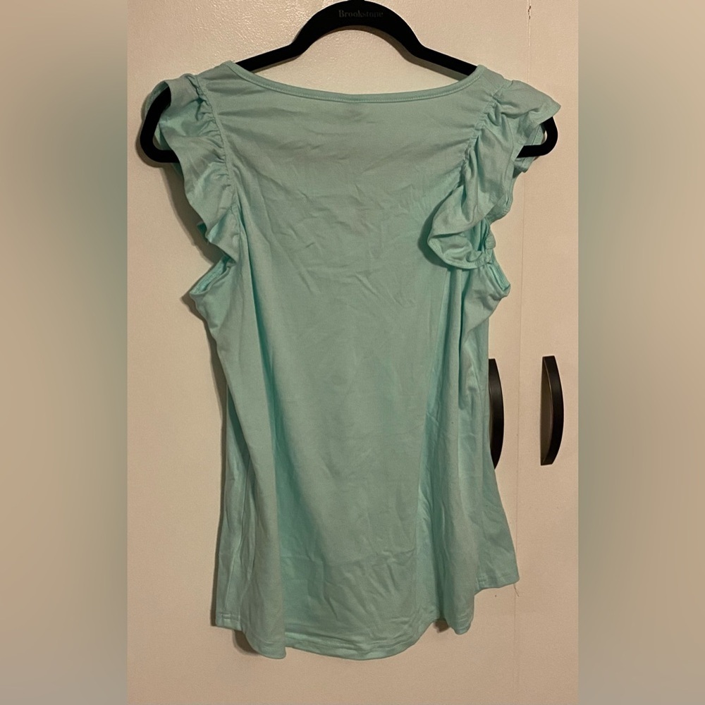 Agseem Loose Fit Ruffle Sleeveless Summer Blouse, M - Picture 4 of 7